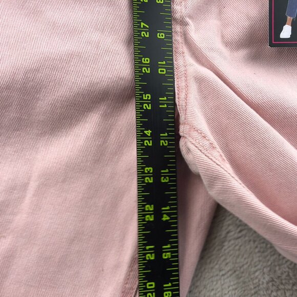 No Boundaries Slim Straight Crop Jeans Pink Sze 15 Super High Rise Cotton Casual - Picture 6 of 14